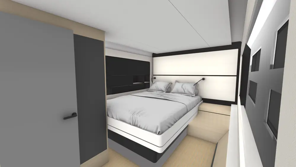 Rendered X51 double cabin and storage wall