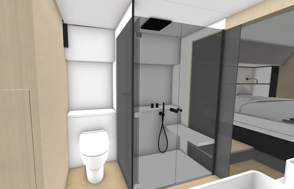 Rendered X51 compact bathroom